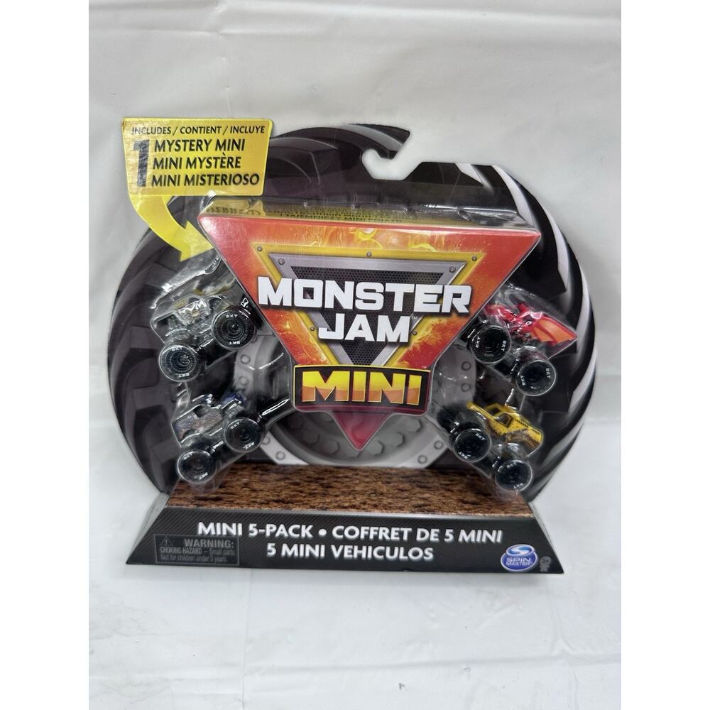 Monster Jam Mini Trucks 5 pack Max-D Dragonoid Son-Uva Digger Earth Shaker